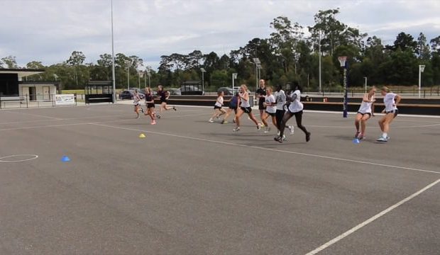 Netball coaching fitness sprint drill