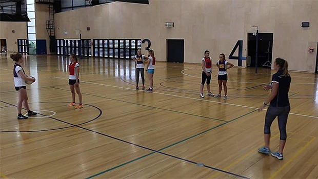 Netball coaching centre passes session drills skills