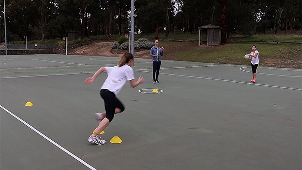 Netball footwork drill video coaching