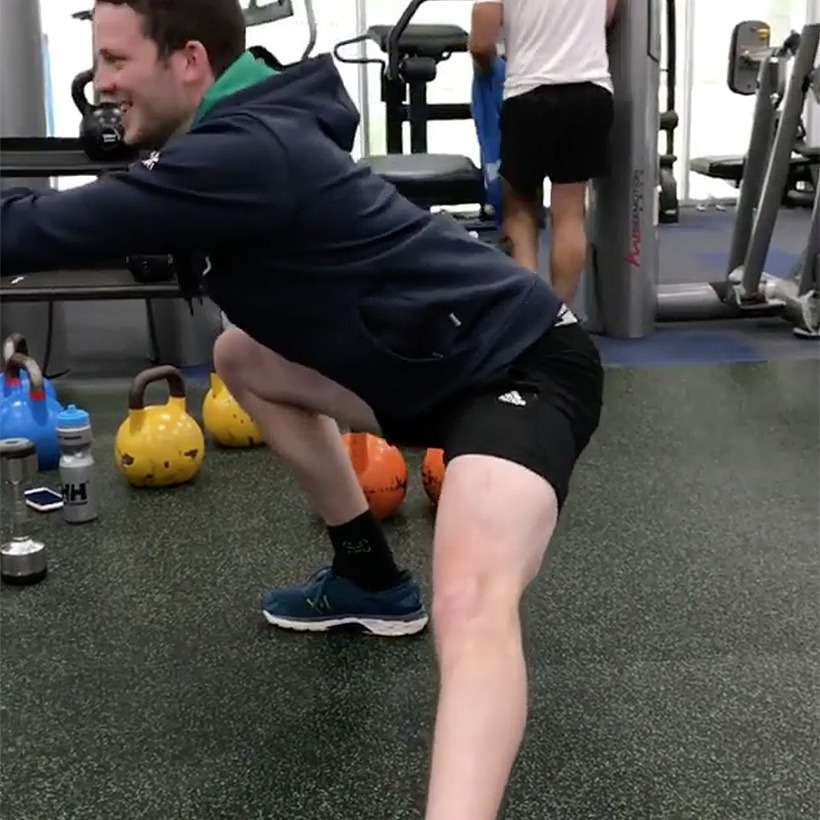 Lateral lunge strength conditioning netball