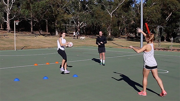 Netball footwork drill cones