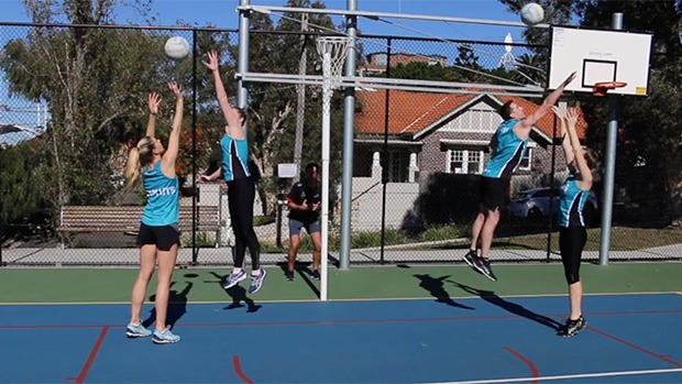 Jump over shot defence netball coaching