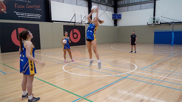 Dan Ryan coaching drill netball five-pass punch