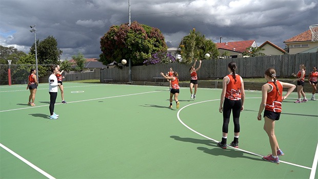 Caitlyn Nevins netball drill four corners three ways