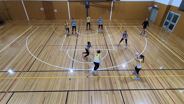 Netball defensive zone box four strategy structure