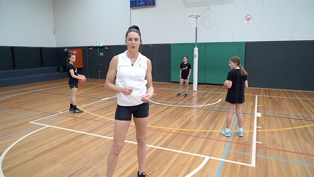 Sharni Layton netball drill double circle surprises
