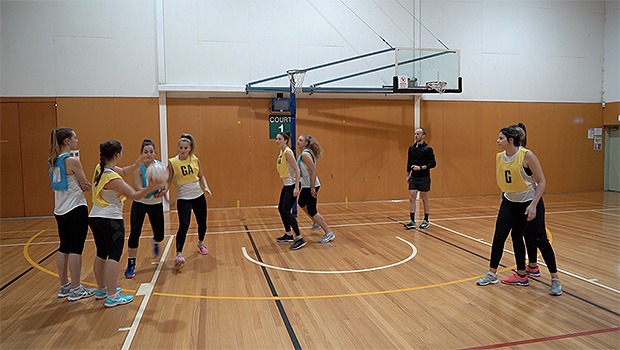 NETBALL PENALTY GOAL CIRCLE FRONT BACK