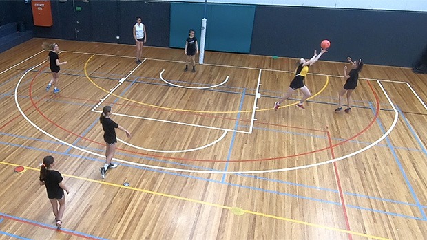 Goal keeper reading intercept advanced Sharni Layton