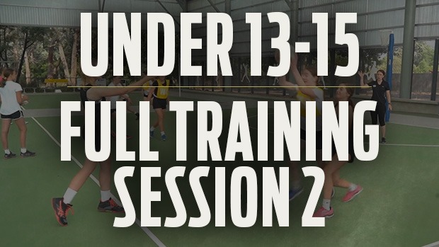 Under 13 Under 15 Netball training session