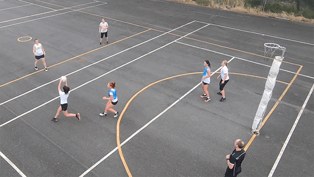 ONE IN ONE OUT NETBALL GOALING DRILL