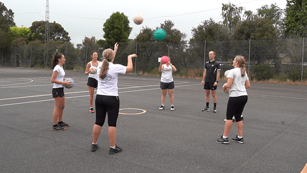 Rainbow drops netball drill