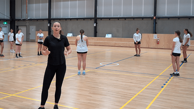 Gabby Sinclair 4 pillars netball drill