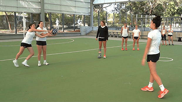 Kate Eddy netball drill work body attack line