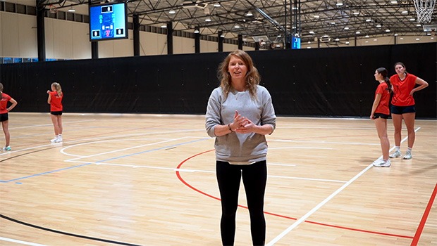 Tegan Philip midcourt goaler timing drill