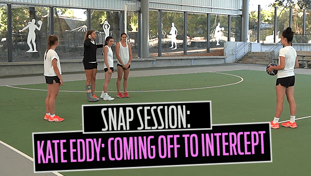 Netball session Kate Eddy intercepting